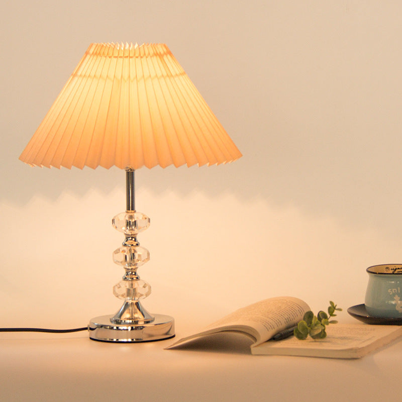 Pleated Solid Color Acrylic Table Lamp