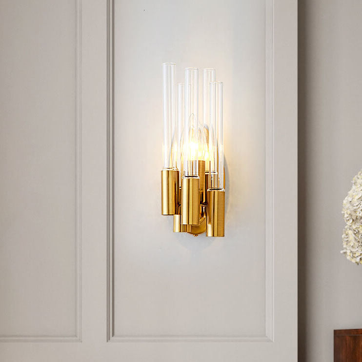 Wrought Iron Long Tube Wall Lamp