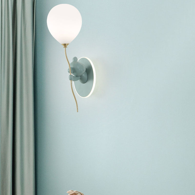 Cartoon Bear Balloon Iron Wall Lamp
