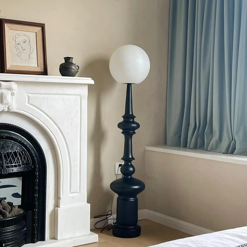 Sphere Roman Chess Column Floor Lamp