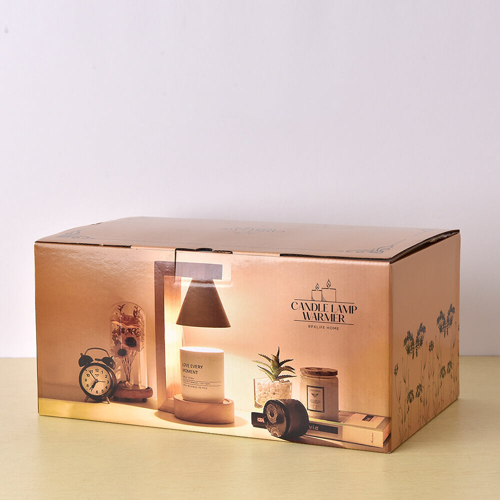Cone Wood Metal Aroma Table Lamp