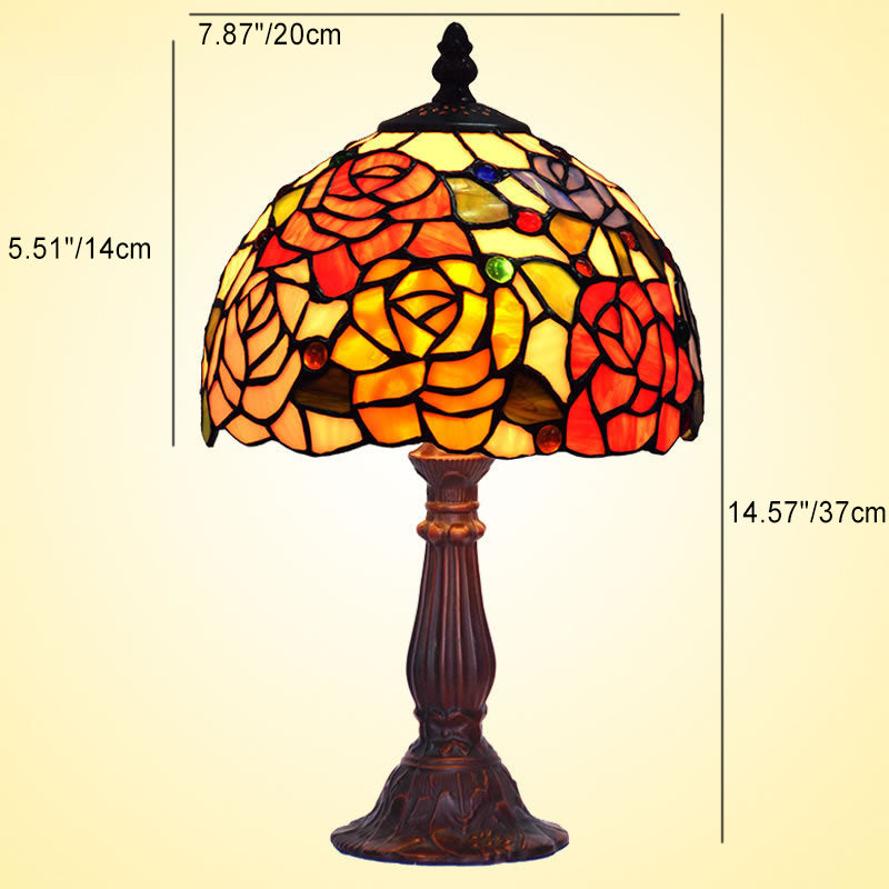 Rose Round Dome Zinc Table Lamp
