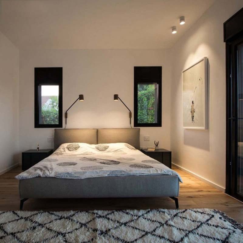 Wooden Cylinder Iron Bedroom Wall Lamp