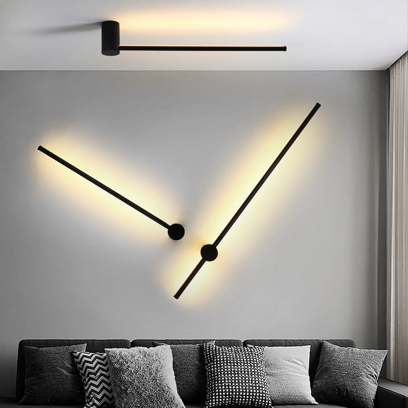 Long Aluminum Iron Silicone Wall Lamp