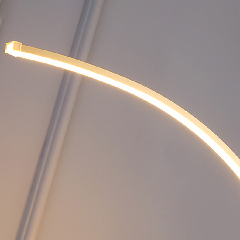 Arc Aluminum Strip Marble Floor Lamp