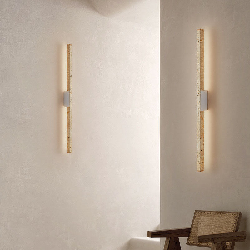 Yellow Travertine Long Strip Wall Lamp