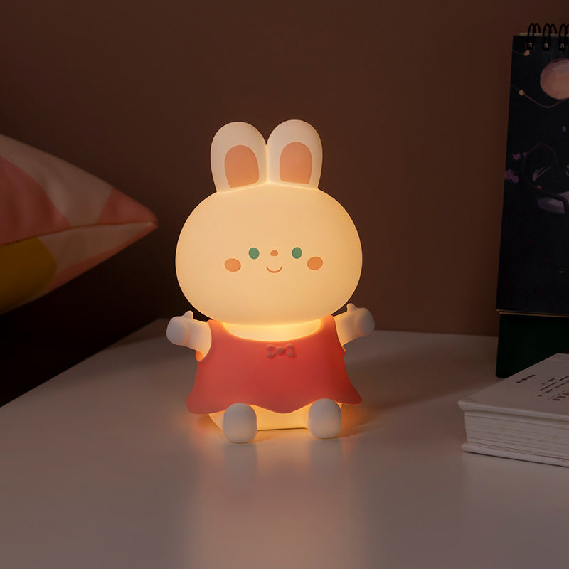 Cartoon Rabbit Silicone Rechargeable Table Lamp