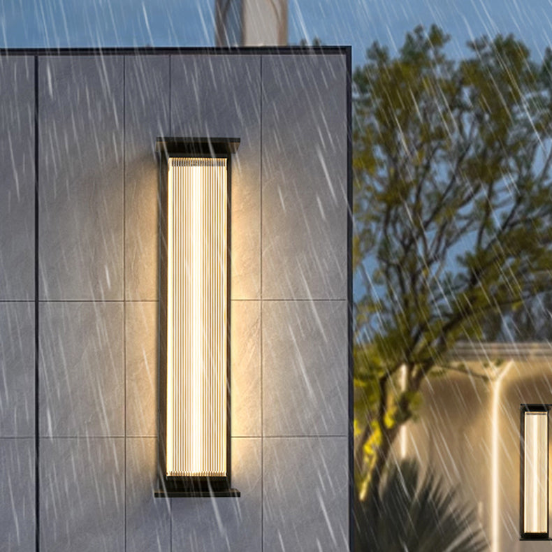 Rectangular Stainless Steel Acrylic Outdoor Light