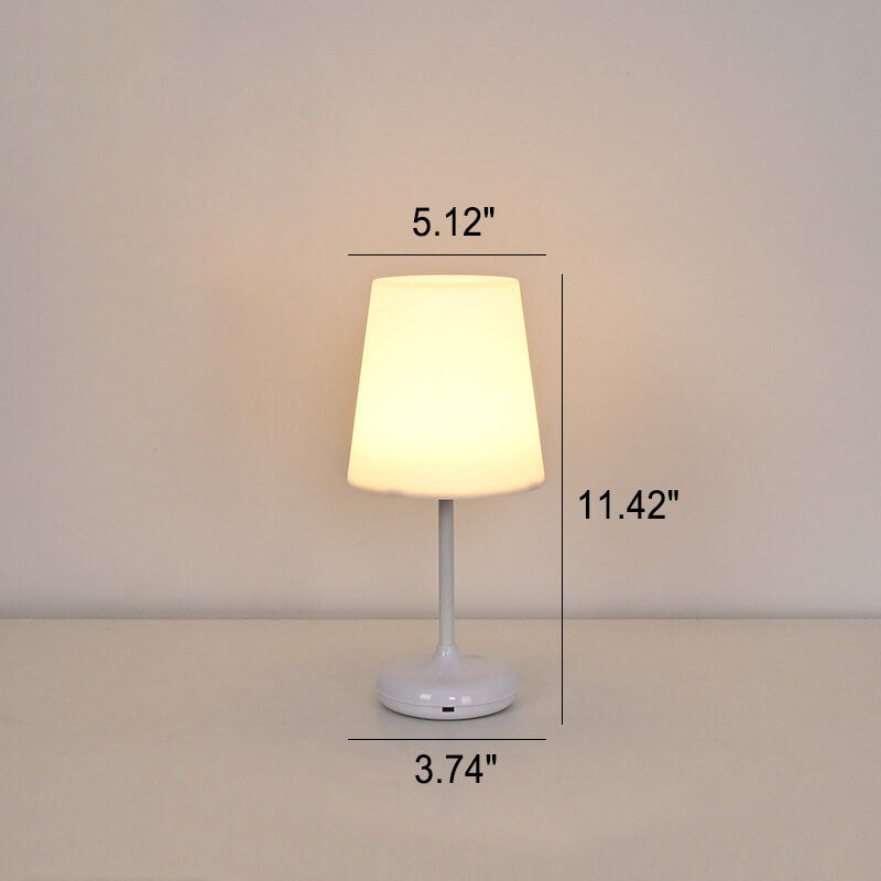 Pure White Mushroom Remote Table Lamp