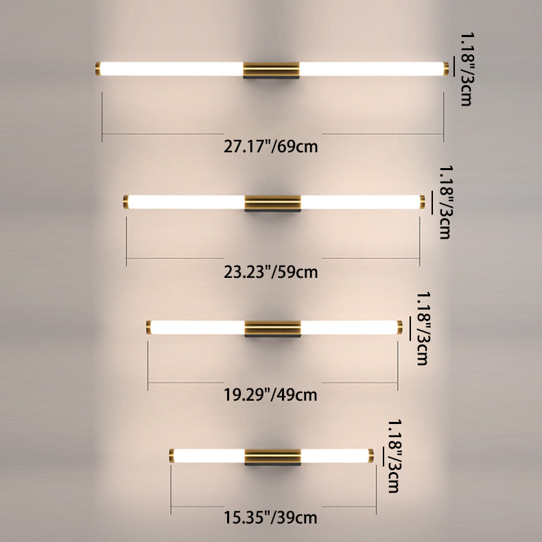 Long Cylinder Rectangle Iron Wall Lamp