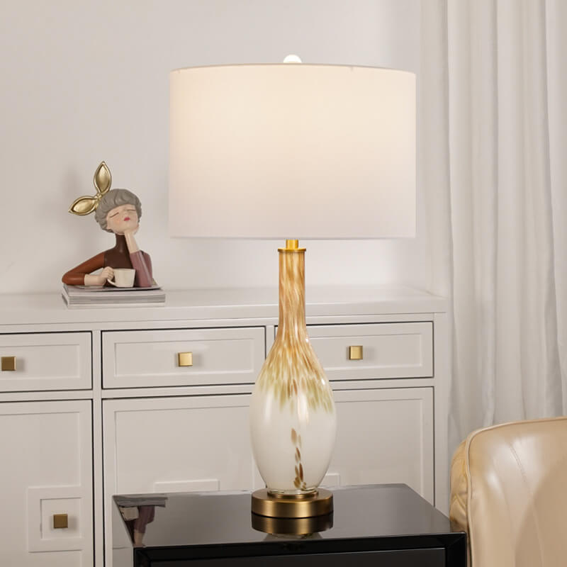 Flowing Gold Glazed Glass Table Lamp