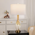 Flowing Gold Glazed Glass Table Lamp