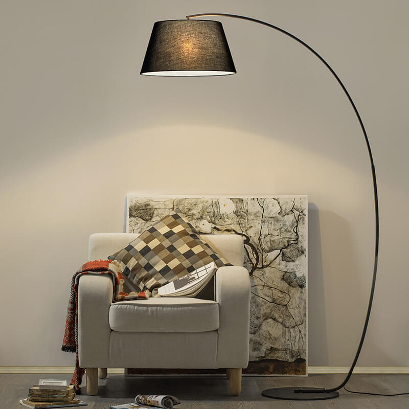 Solid Color Fishing Iron Floor Lamp