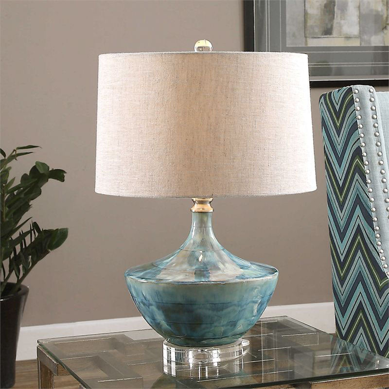 Fabric Ceramic Jar Study Table Lamp