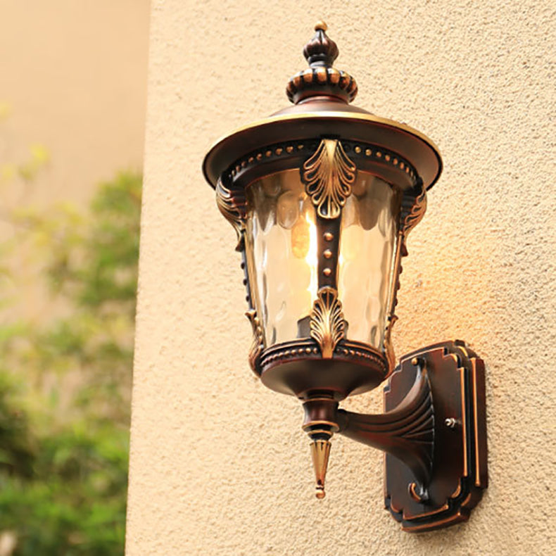Cylinder Quadrilateral Aluminum Glass Outdoor Light