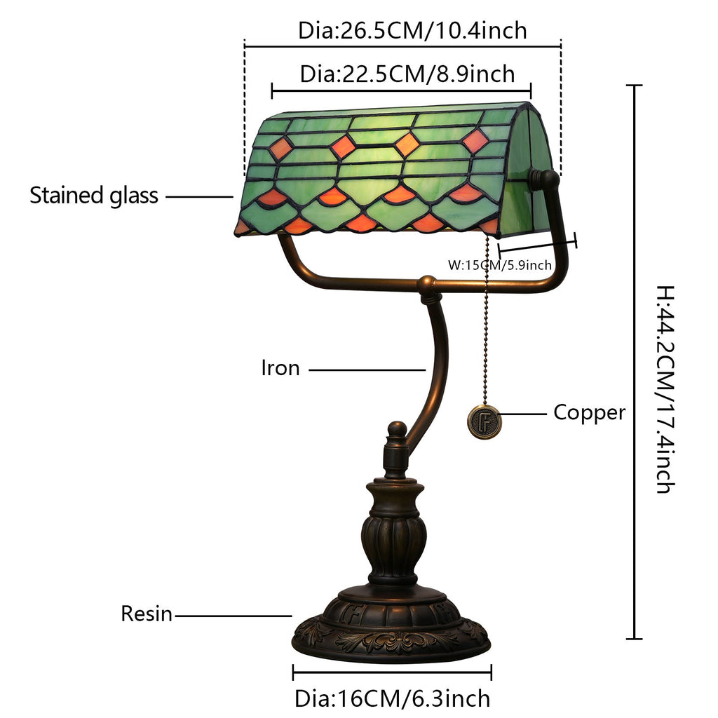 Green Leaf Red Spot Table Lamp