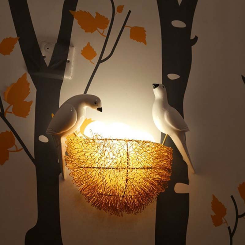 Aluminum Bird's Nest Living 3-Light Wall Lamp