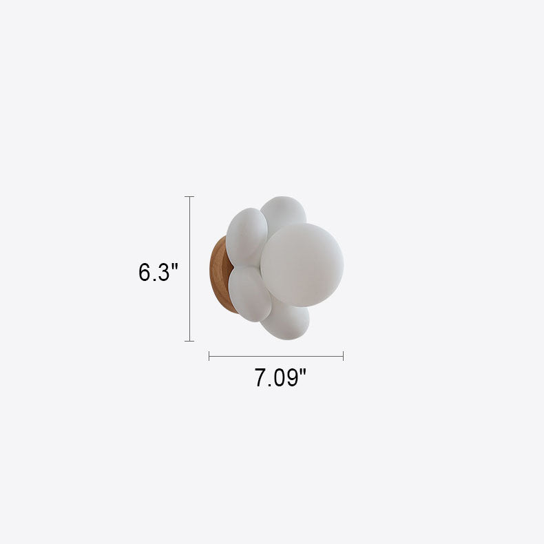 Flowers Shape Glass Ceramic Wall Lamp