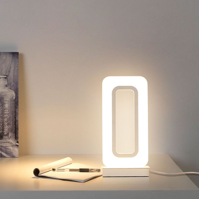 Rectangular Hardware Acrylic Bedroom Table Lamp