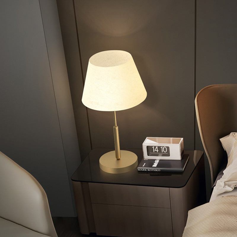 All Brass Fabric Table Lamp