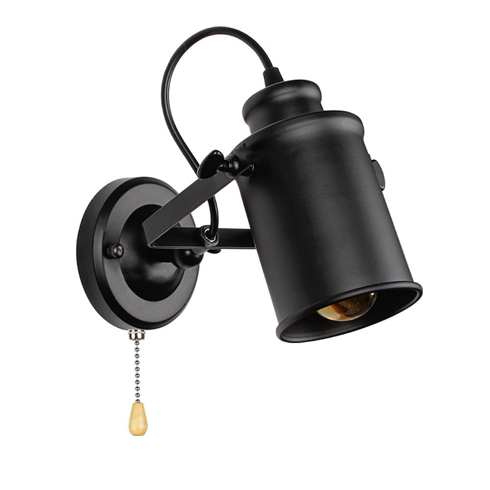 Cylindrical Iron Living Room Wall Lamp