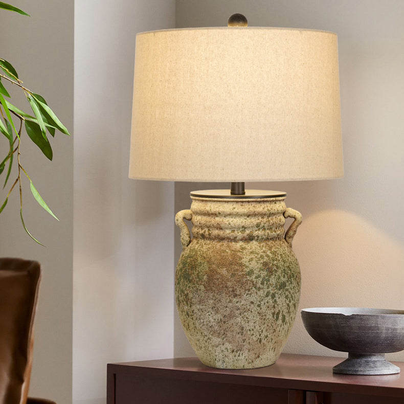 Round Vase Jar Ceramic Table Lamp