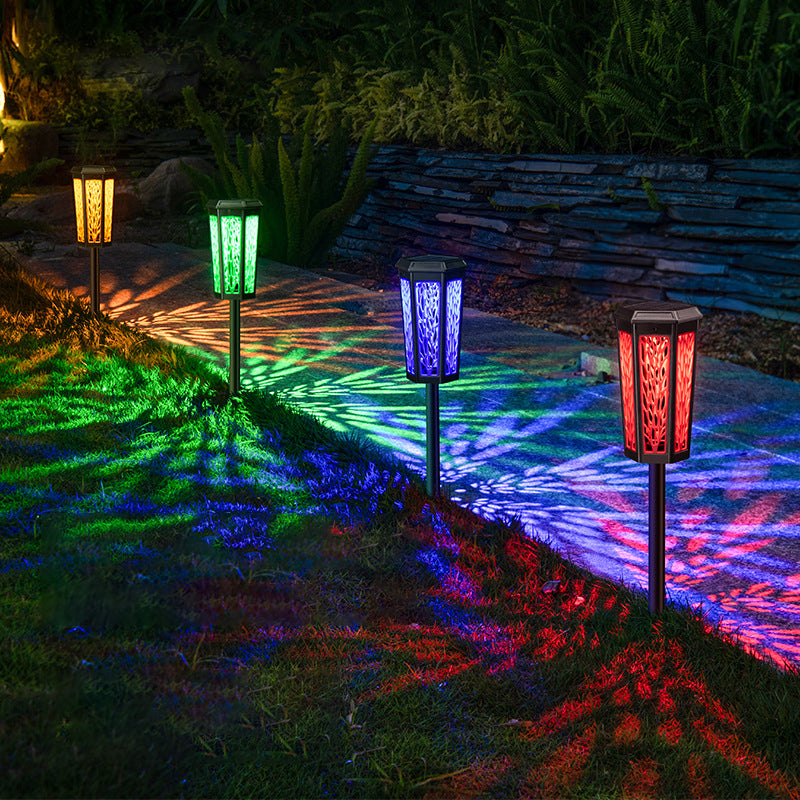 Hexagonal Plastic Lawn Insert Outdoor Light