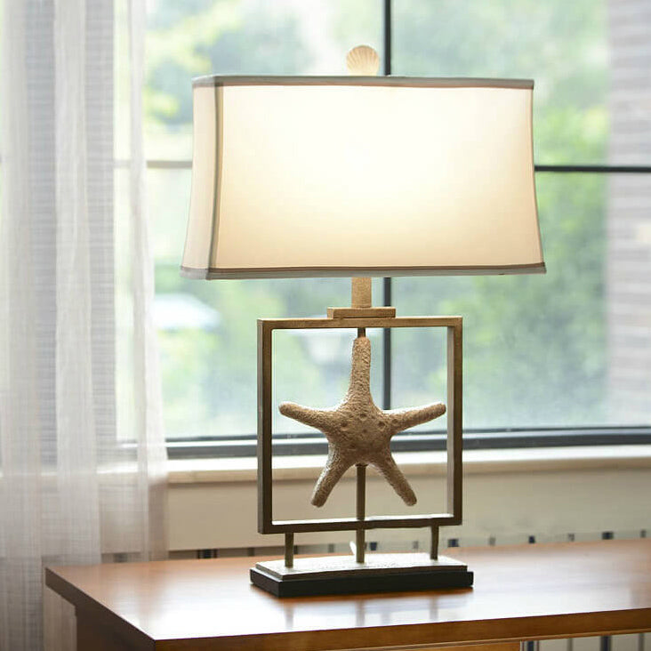 Fabric Marine Starfish Table Lamp