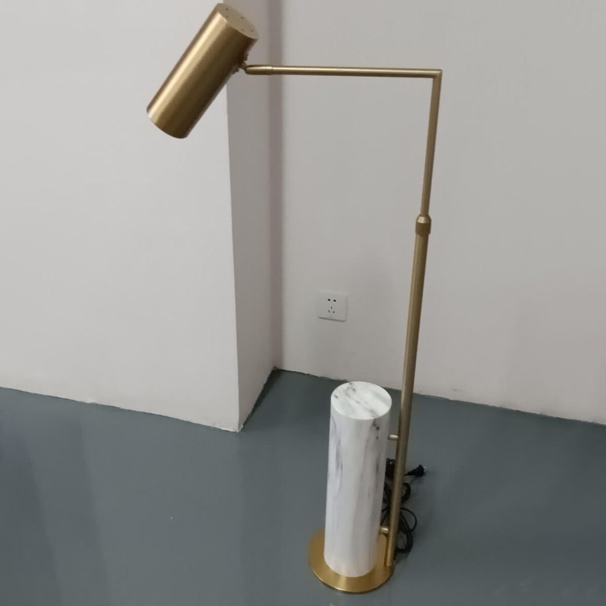 Foldable Iron Stone Floor Lamp