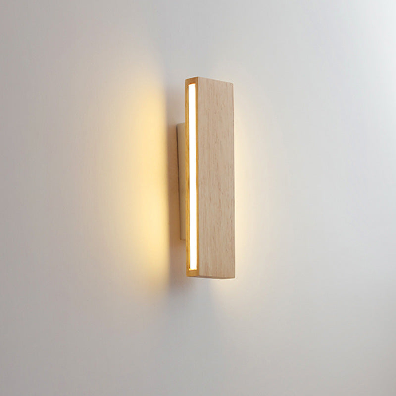 Log Rectangular Flat Rotatable Wall Lamp
