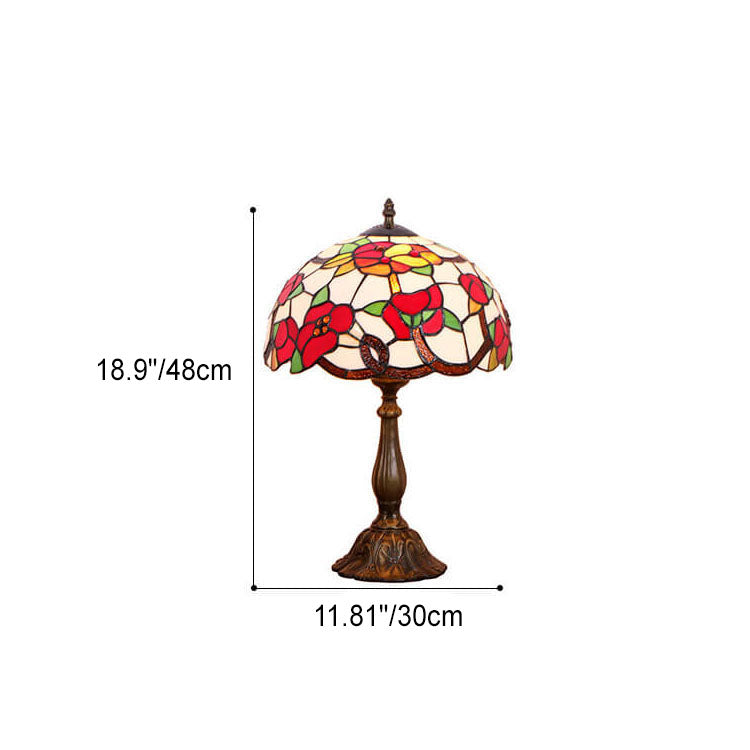 Trumpet Flower Stained Glass Table Lamp