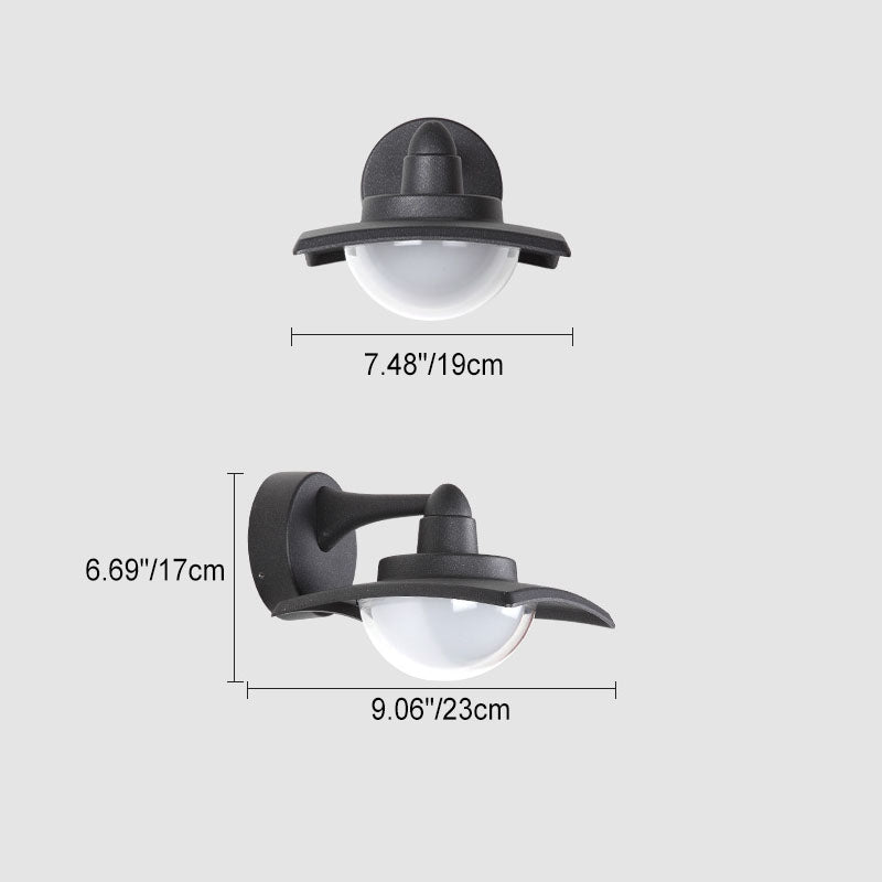 Aluminum Round Glass Patio Outdoor Light