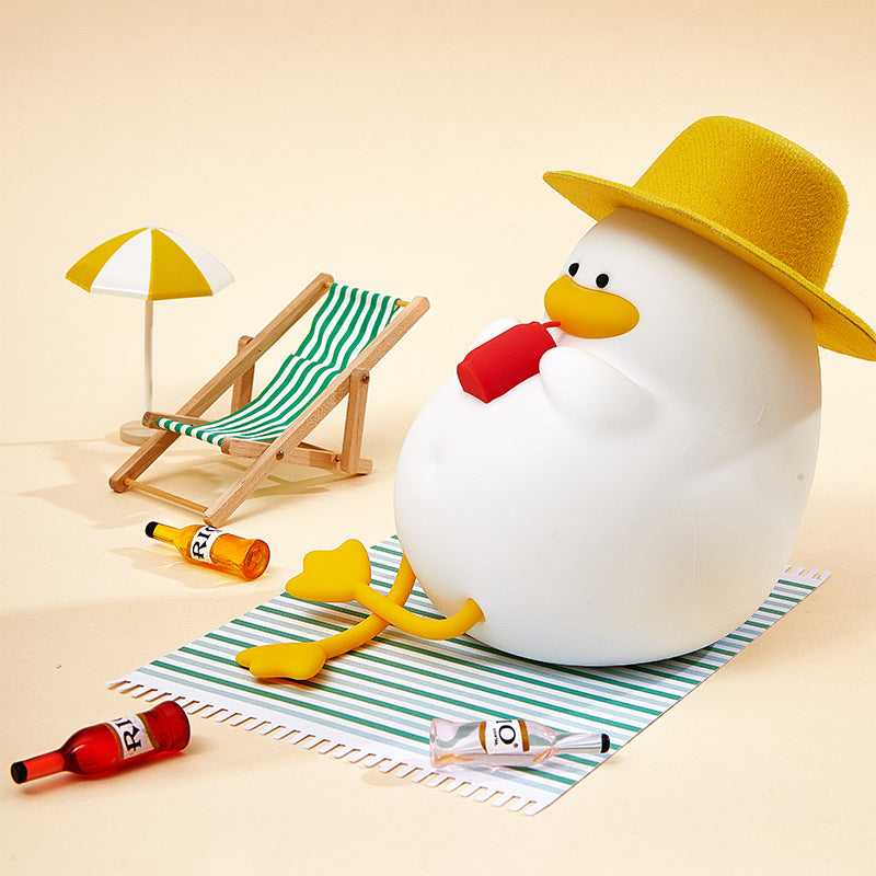 Cartoon Silicone Duck Pat Table Lamp