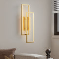 All Copper Rectangular Geometric Wall Lamp