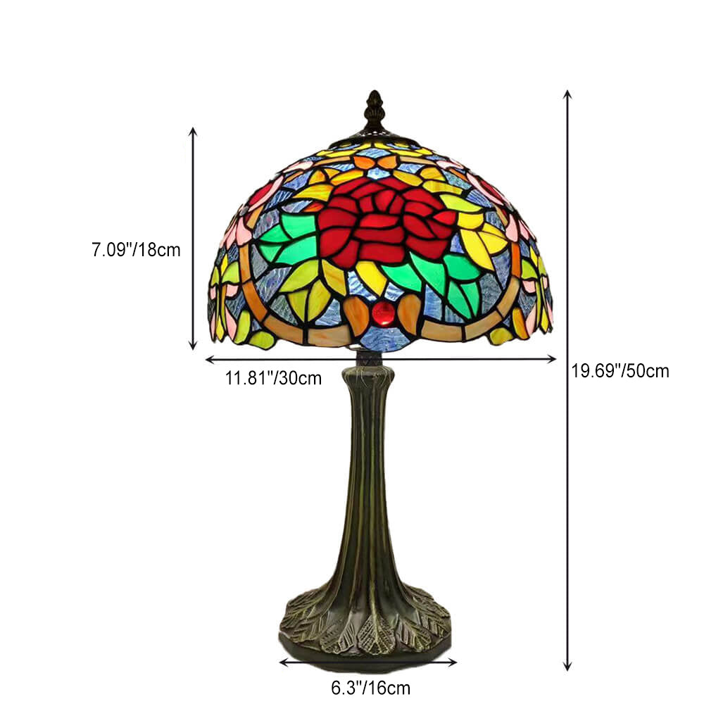 Half Round Rose Hardware Table Lamp