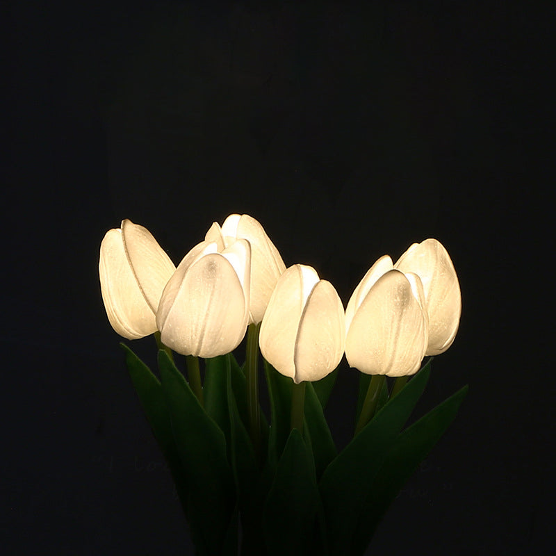 PU Ceramic Tulip Simulated Table Lamp