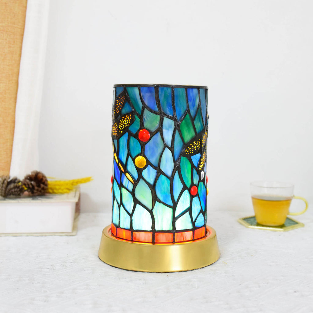 Style Stained Glass Iron Table Lamp