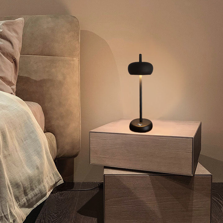 Round Drum Touch Table Lamp