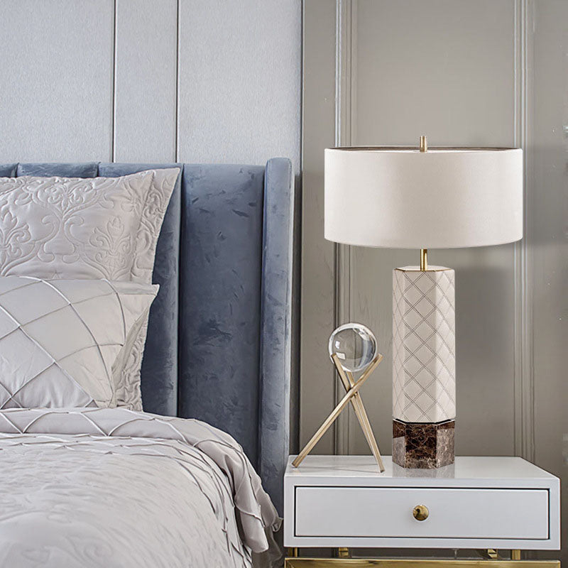 Cylindrical Circular Hexagonal Column Table Lamp