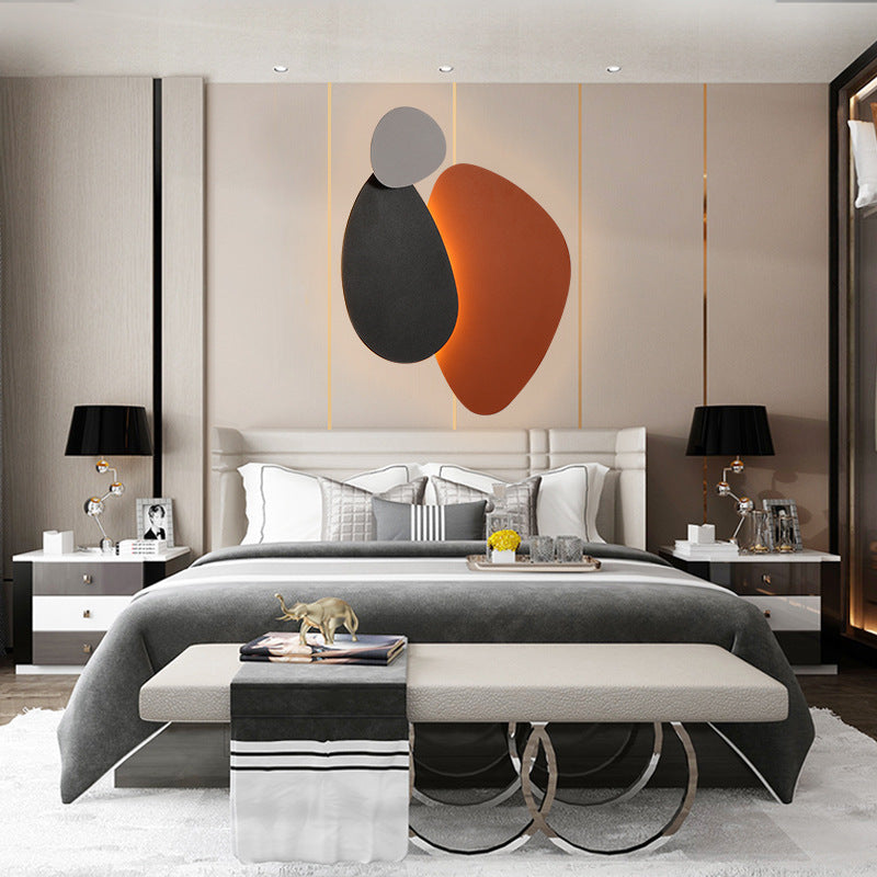 Geometric Iron Round Plate Wall Lamp