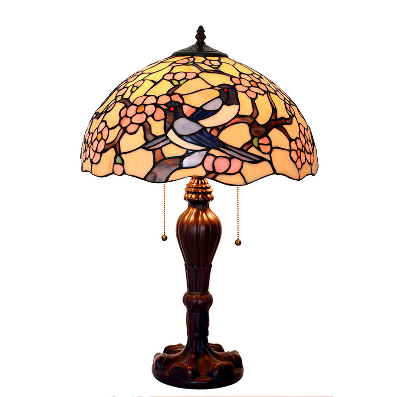 Half Ball Magpie Plum 2-Light Table Lamp