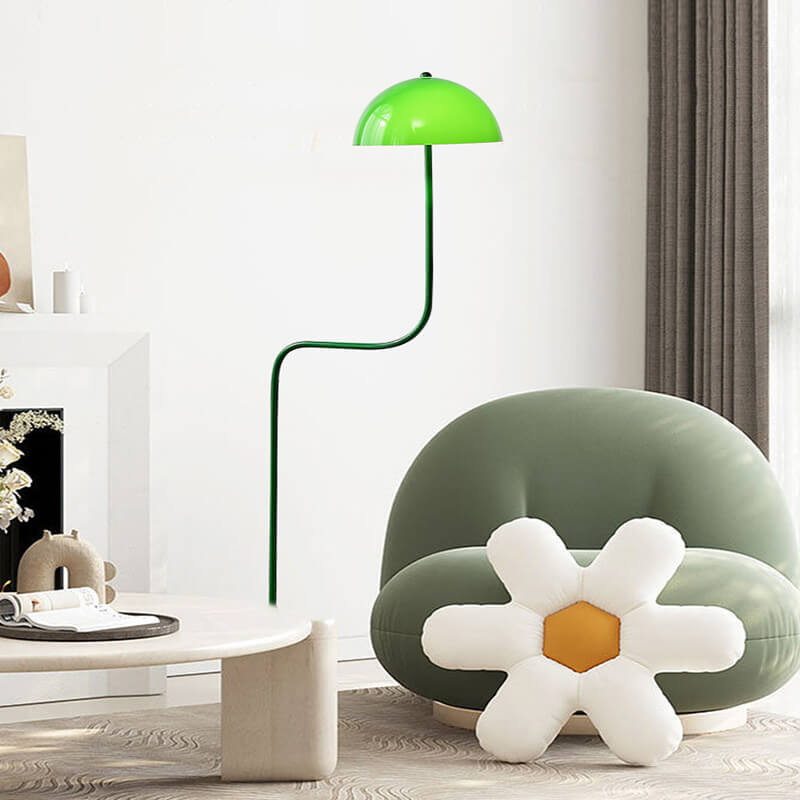 Contemporary Scandinavian Iron Glass Floor Lamp