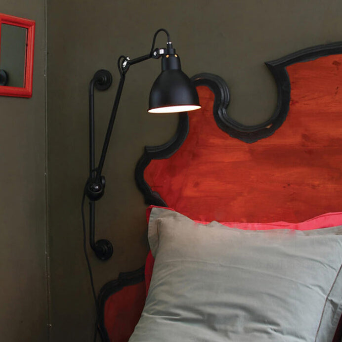 Iron Long Pole Swing Wall Lamp
