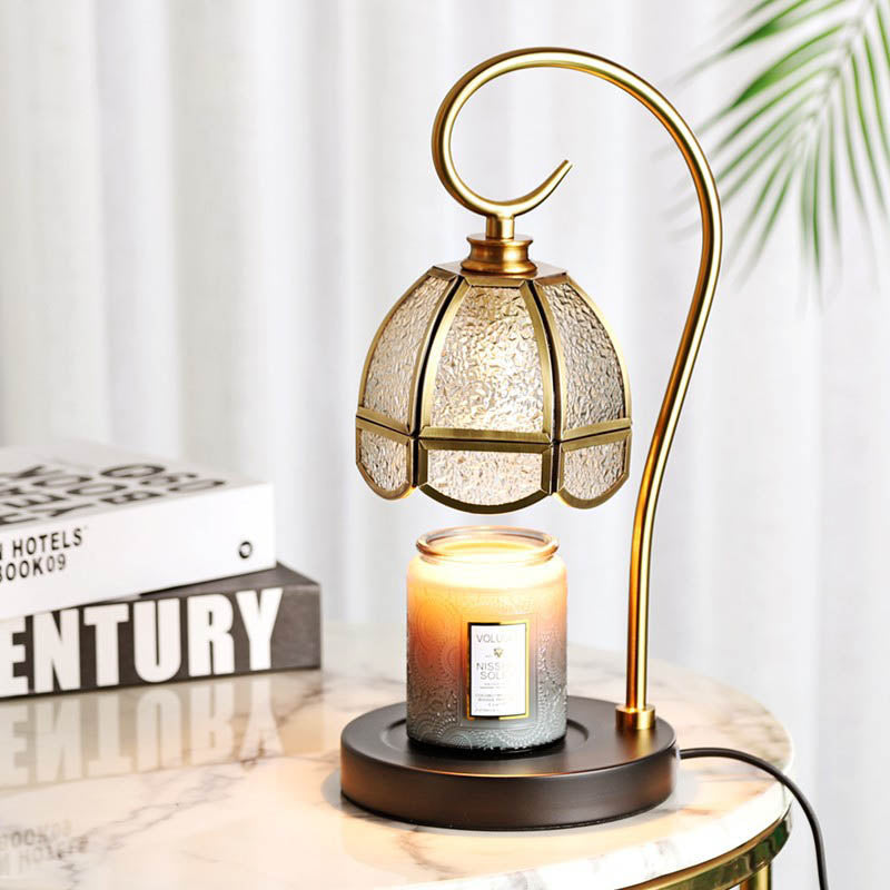 Flower Iron Glass Aroma Table Lamp