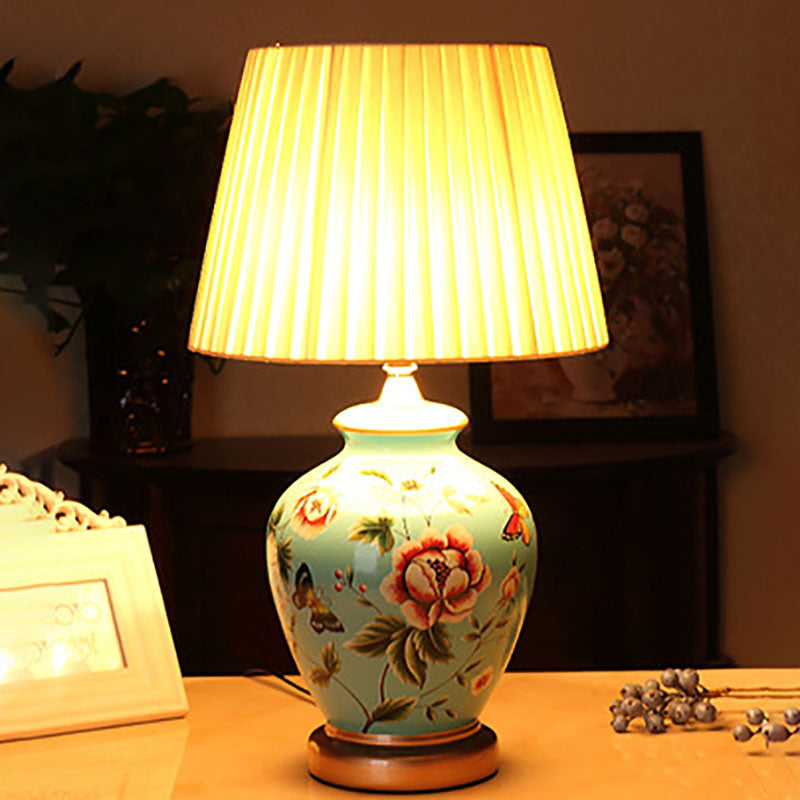 Bird Vase Ceramic Fabric Table Lamp