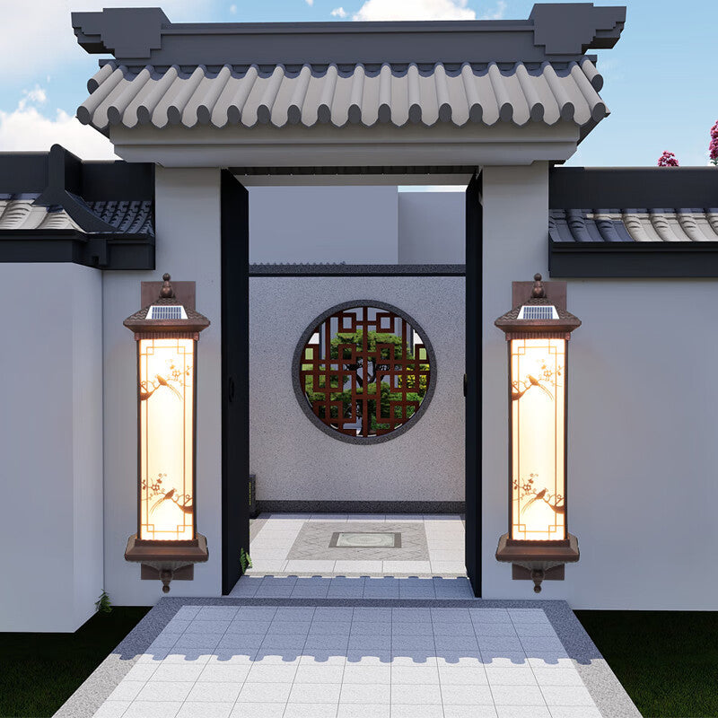 Rectangular Aluminum Glass Garden Outdoor Light