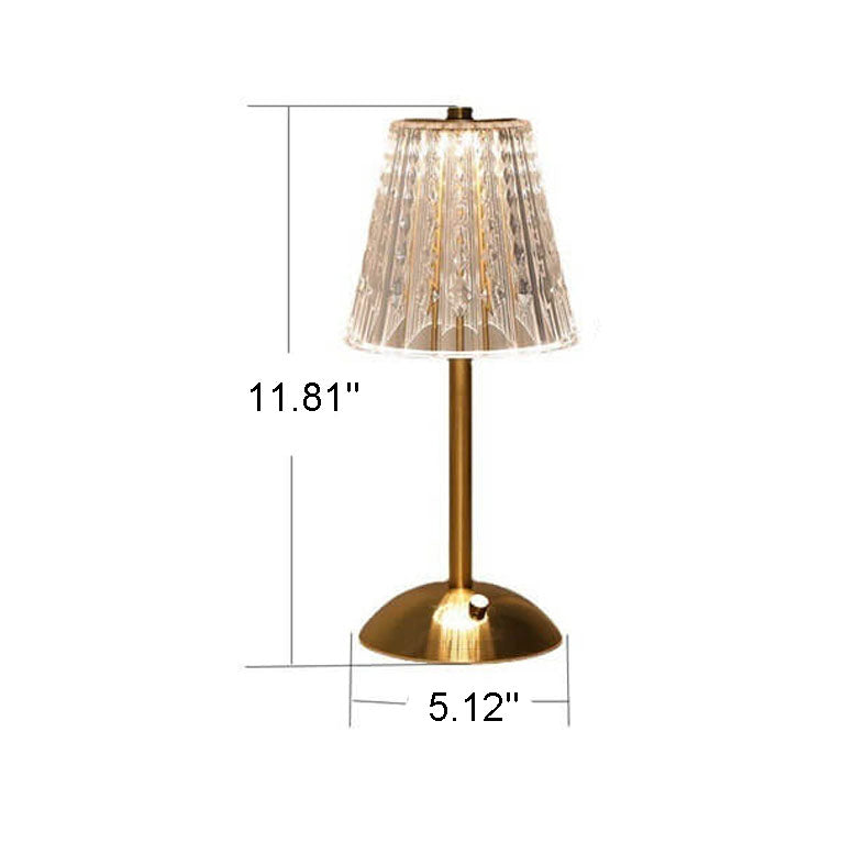 Diamond Crystal Acrylic Metal Table Lamp