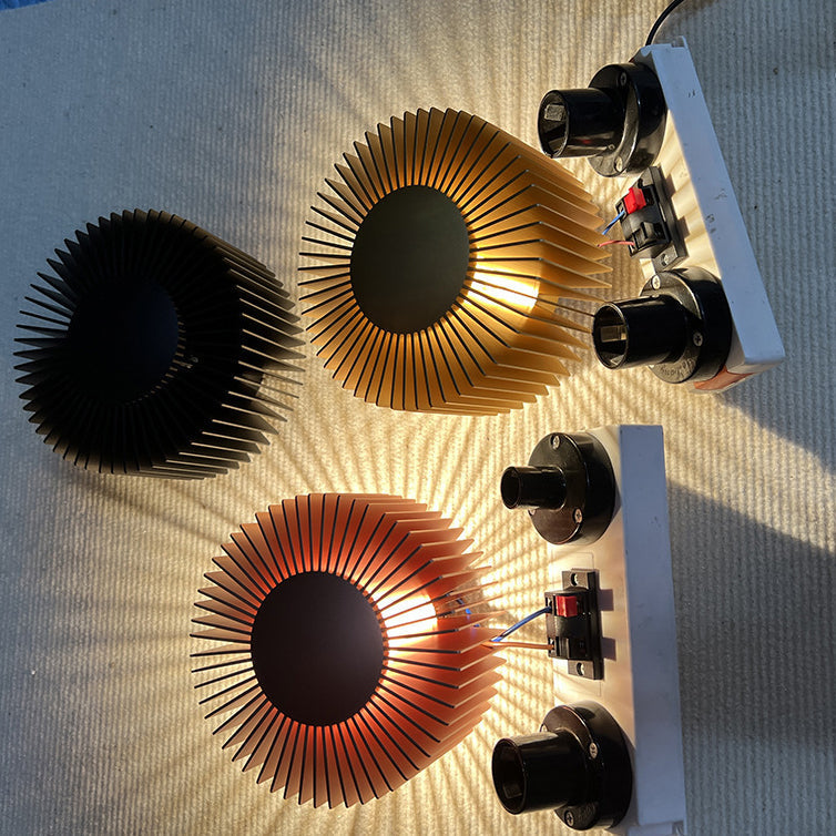 Aluminum Round Sun Flower Wall Lamp
