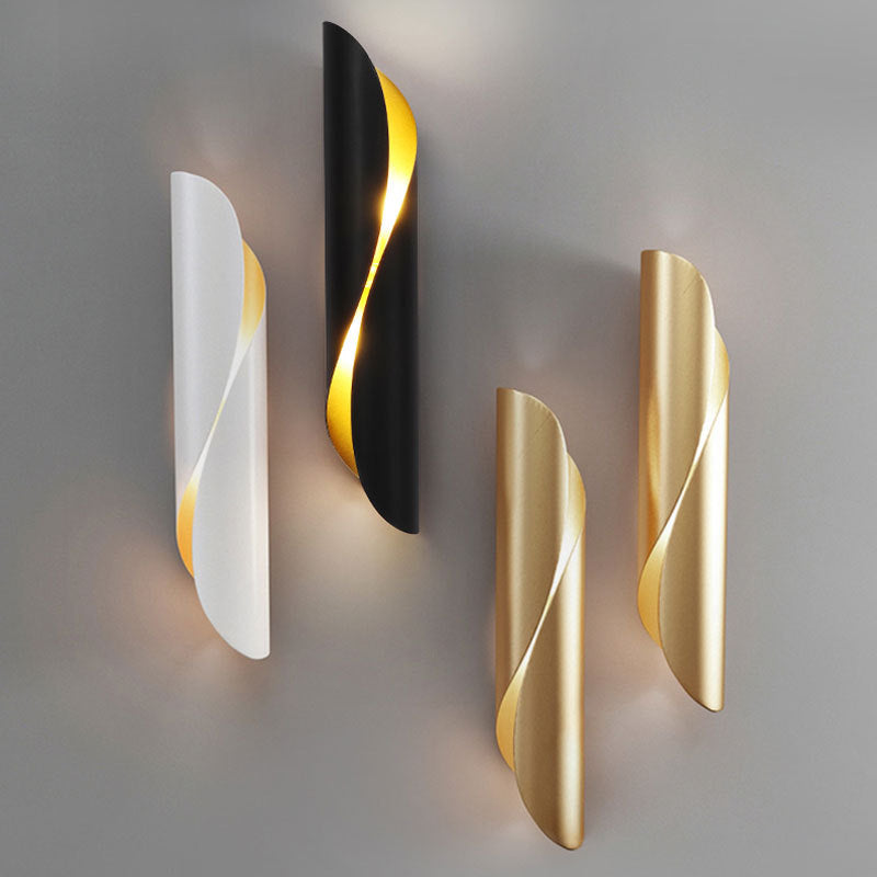 Strip Spiral Iron Hallway 2-Light Wall Lamp