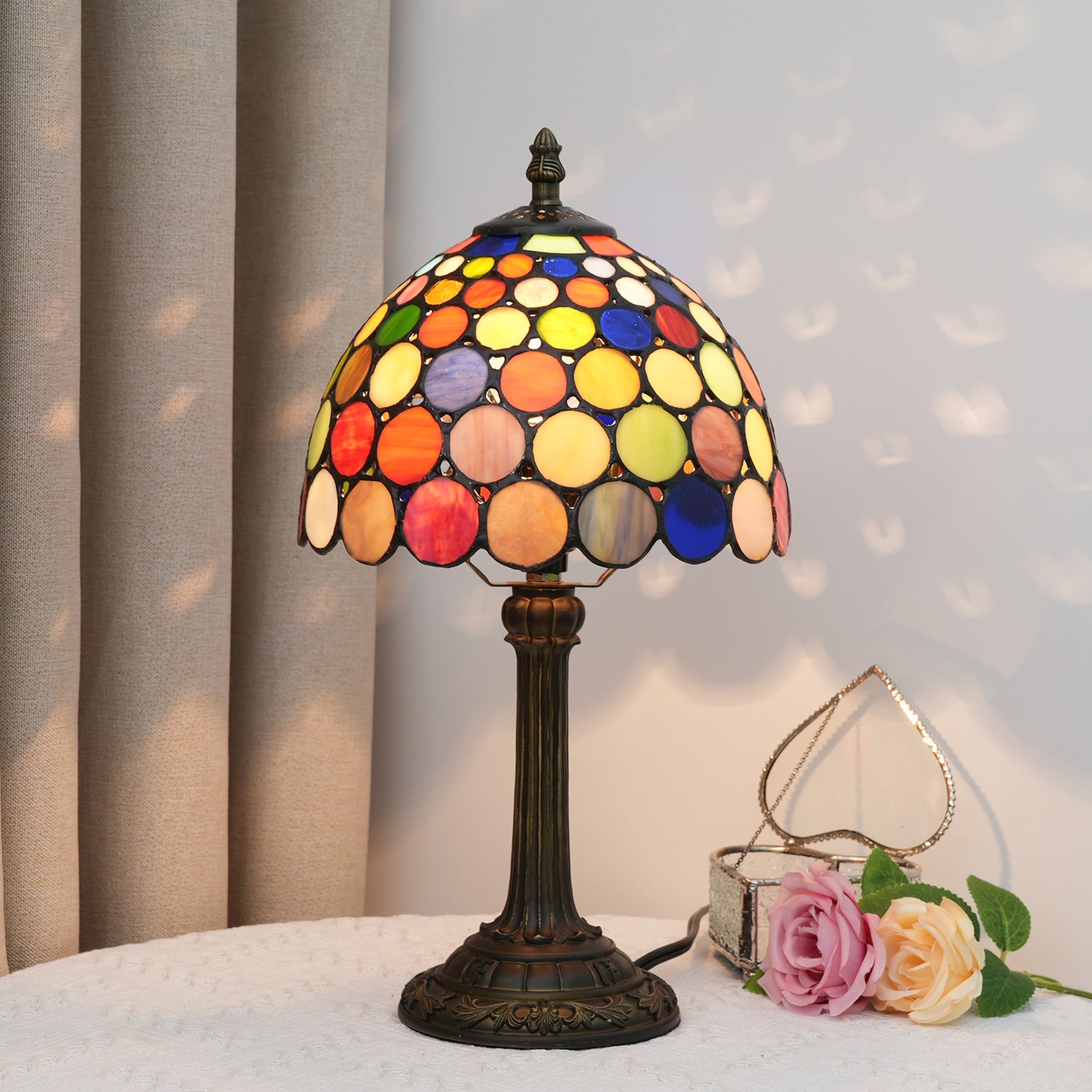 Resin Glass Dome Round Table Lamp